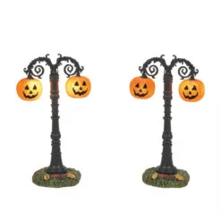 Department 56 Halloween Village Hallows Eve Lit Street Lamps 6012281
