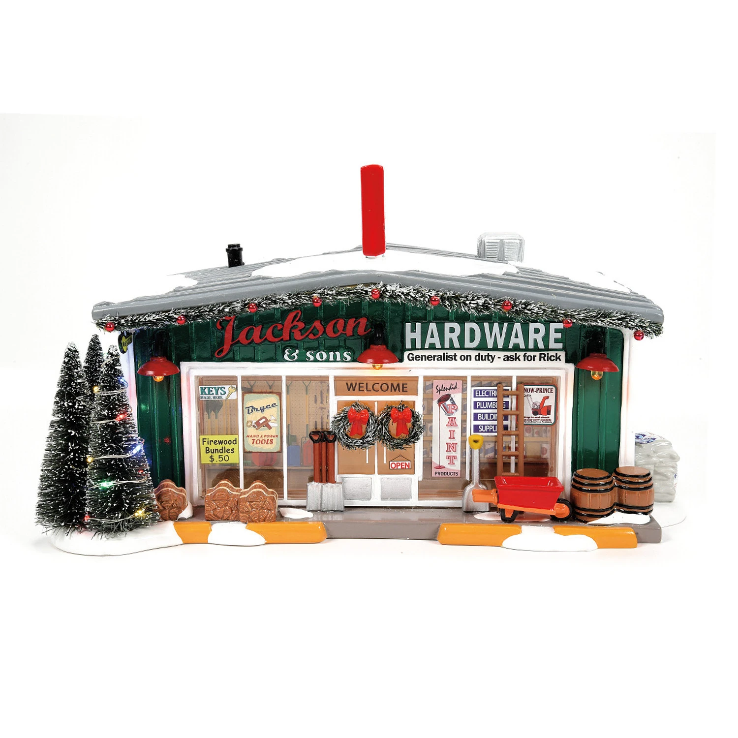 Department 56 Snow Village Jackson & Son's Hardware 6013447 2 Department 56 Snow Village Jackson & Son's Hardware 6013447 - Image 2