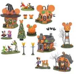 Department 56 Disney's Pumpkintown Halloween Village Complete 13 Piece Set