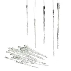 Department 56 Set Of 24 Glass Icicle Christmas Ornament 4028568