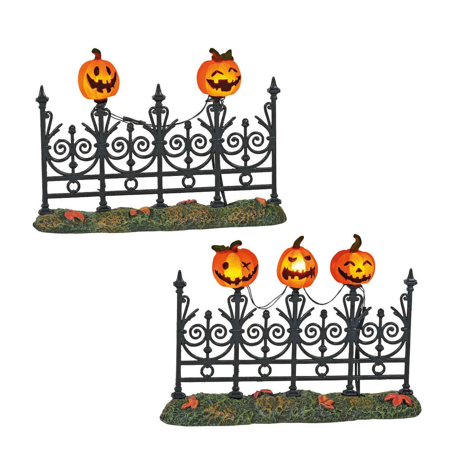 Department 56 Halloween Village Jack-o-lantern Lighted Fence 6005557 1 Department 56 Halloween Village Jack-o-lantern Lighted Fence 6005557